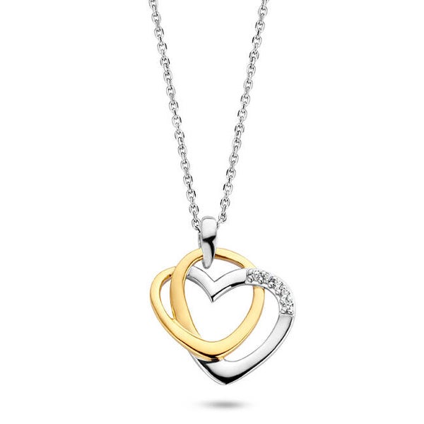 Rosa Di Luca Zilver Collier Bicolor Zirkonia 624.615A