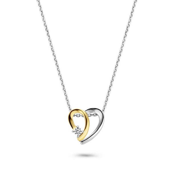 Rosa Di Luca Zilver Collier Bicolor Zirkonia 624.649