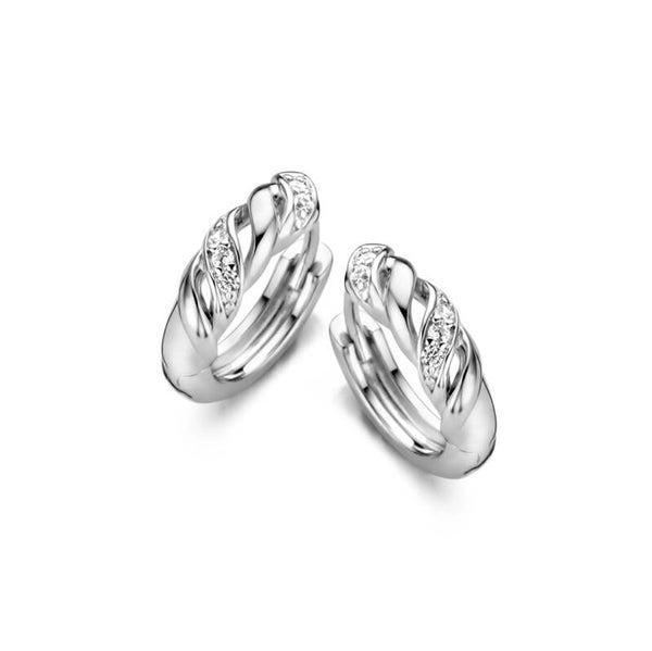 Rosa Di Luca Zilver Creolen Zirkonia 625.652