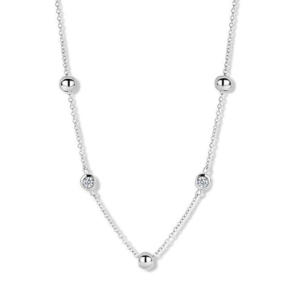 Rosa Di Luca Zilver Collier Zirkonia 626.433