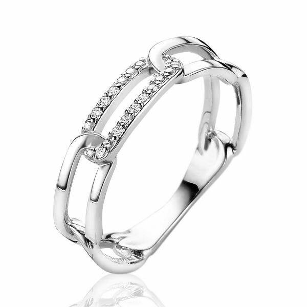 ZINZI Ring Zilver Paperclip ZIR2116