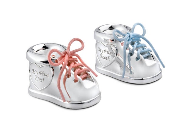 Zilverstad Tanden-/haarlokdoosje Schoen set van 2