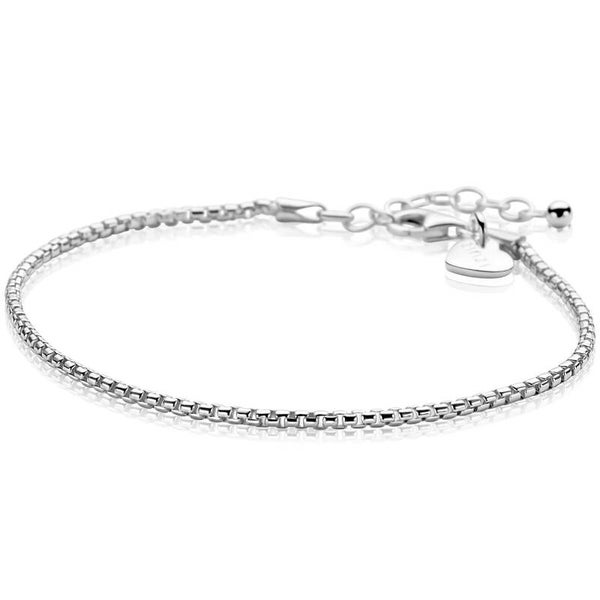 ZINZI Armband Zilver Venetiaanse schakel rond ZIA2842