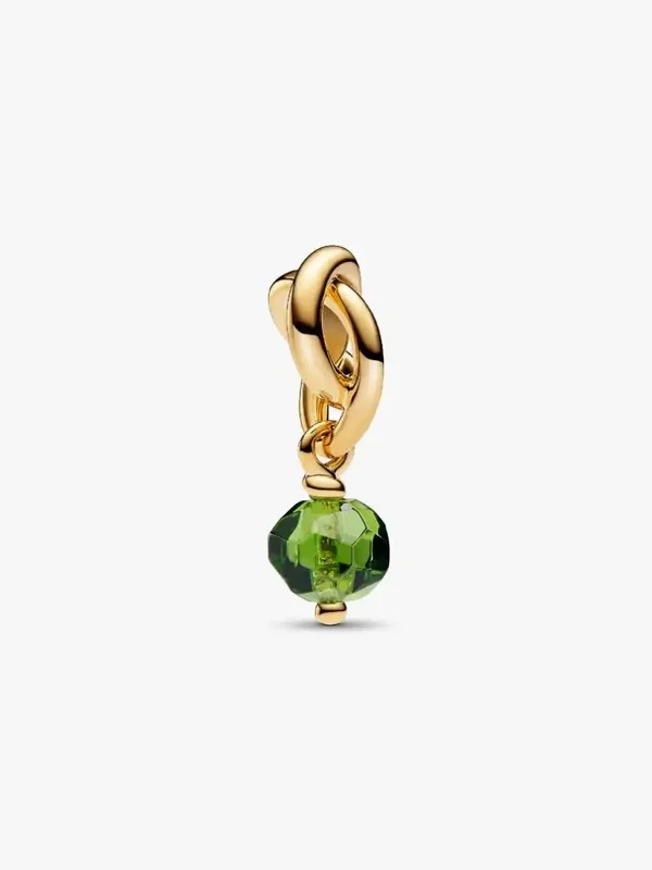 Pandora Dangle Facetgeslepen Lentegroene Oneindigheidscirkel 763462C08