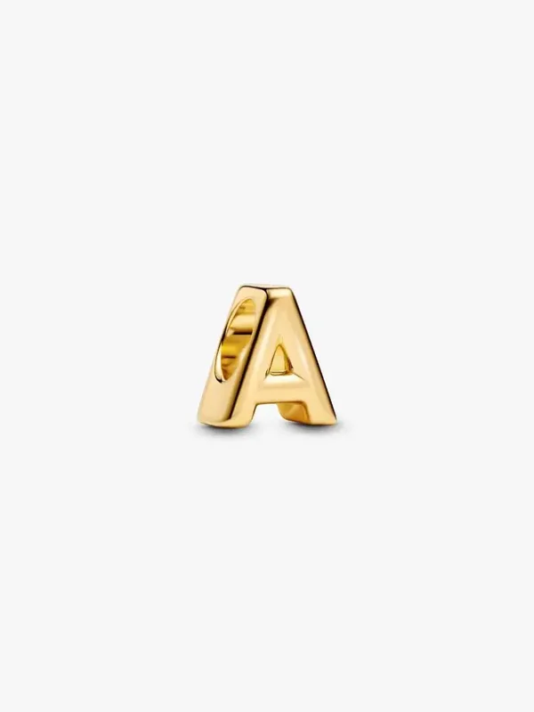 Pandora Charm Letter Mini 14K Verguld Alphabet 763947C00 T/M 763972C00