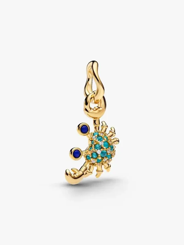 Pandora Dangle 14K Gold-Plated Krab met Zirconia's 764684C01