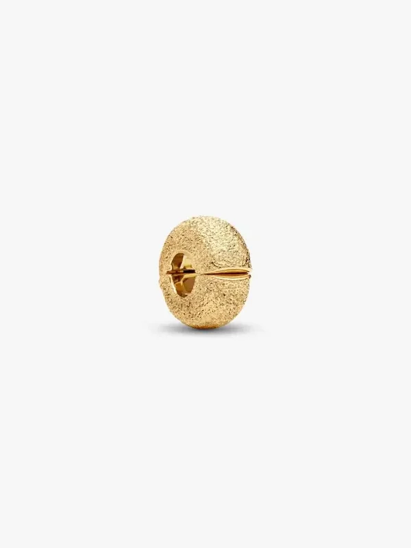 Pandora Clip 14K Goldplated Mini met textuur 764771C00