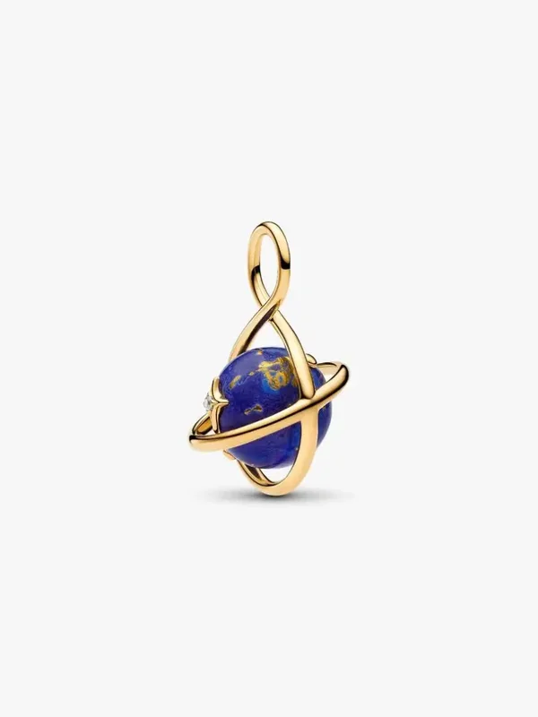 Pandora Dangle Draaiende Hemelsblauwe Planeet 765032C01