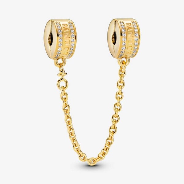 Pandora Safety Chains Clips 14K Gold-plated 768642C01-05