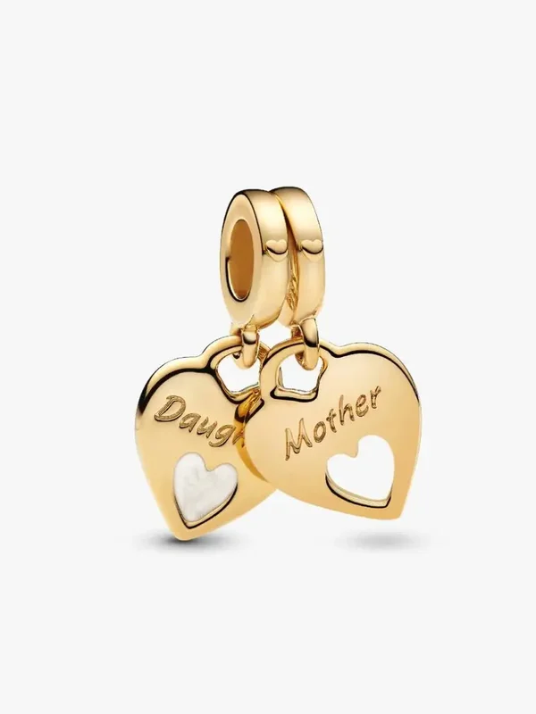 Pandora Dangles 14K Verguld Mother Daughter Hearts 769187C01