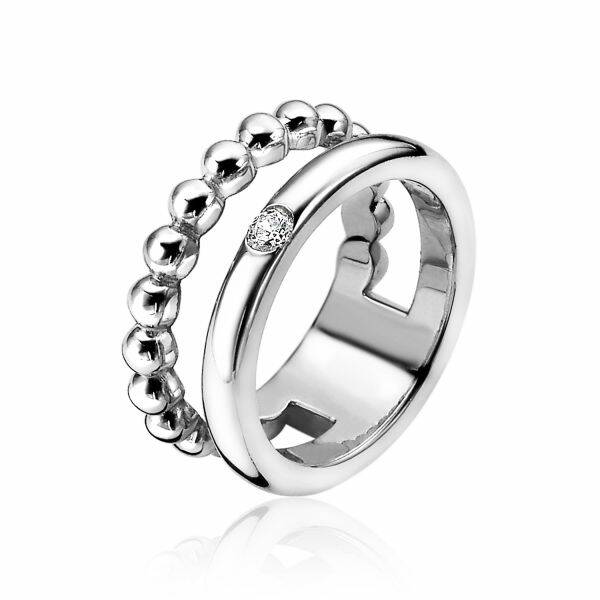 ZINZI Ring Zilver Multi-look ZIR1365