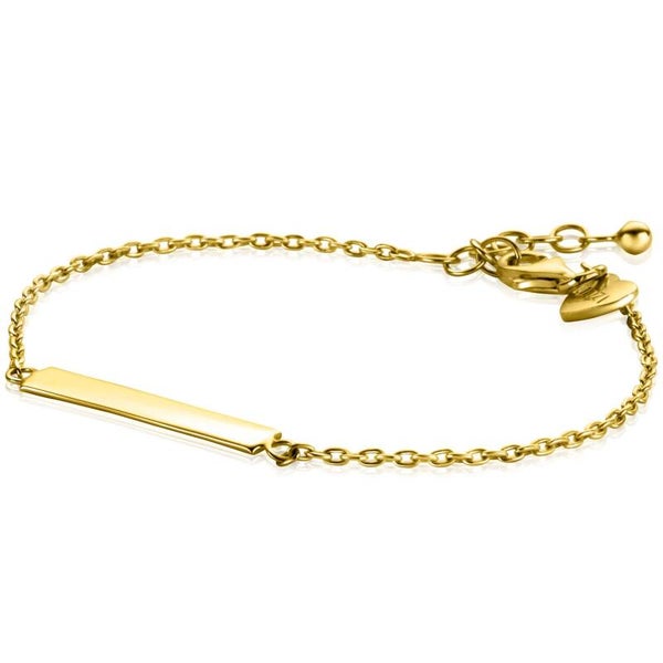 Zinzi Armband Geelgoud verguld graveerplaatje ZIA2344G