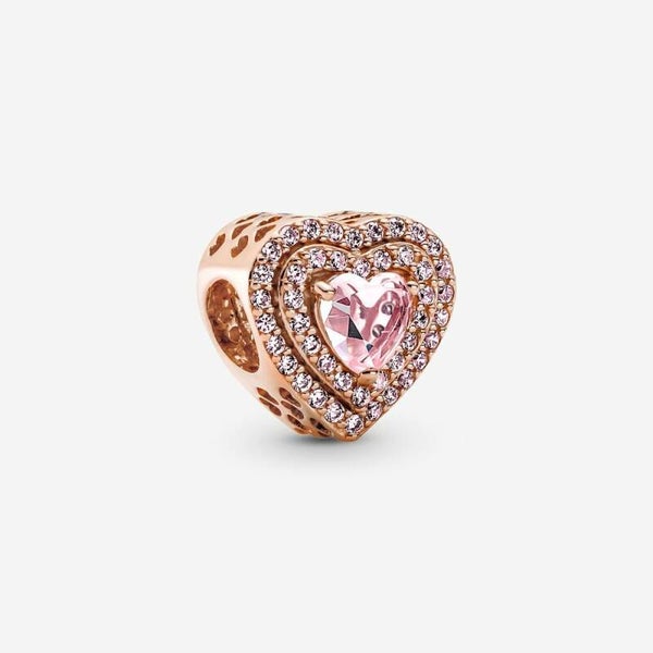 Pandora Charm Sparkling Heart Orchid Pink 789218C01