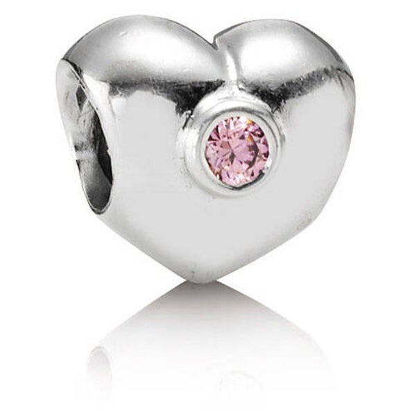 Pandora Sale Charm Heart Roze Zirkonia 790134PCZ