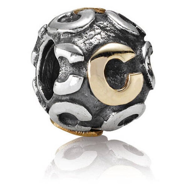 Pandora Sale Charm Letters 14K Geelgoud Verguld 790298