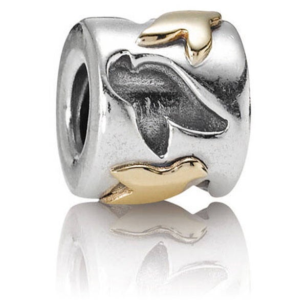 Pandora Sale Charm Love Birds 14K Geelgoud Verguld 790415