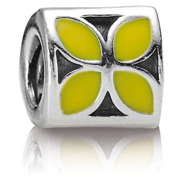 Pandora Sale Charm Bloem Geel Emaille 790437EN06