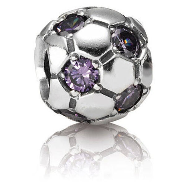 Pandora Sale Charm Voetbal Paars 790444ACZ