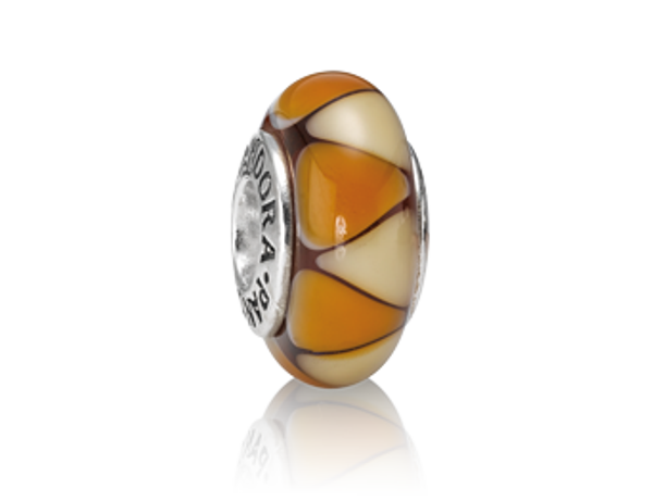 Pandora Sale Charm Murano Caramel Zigzag 790638