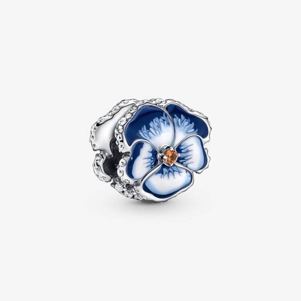 Pandora Charm Blue Pansy 790777C02