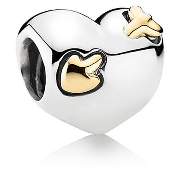 Pandora Sale Charm Heart met 14K Verguld 791171