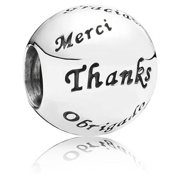 Pandora Sale Charm Bedankt in Talen 791276