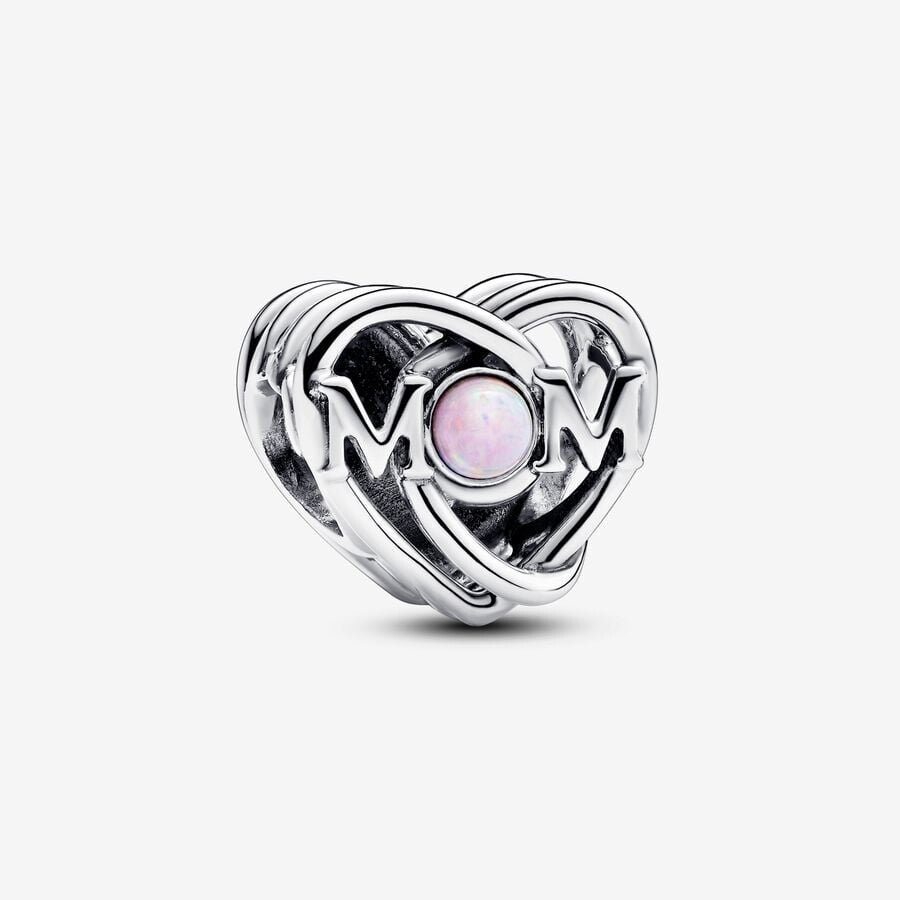 Pandora Charm Mom Heart pink opal 793233C01