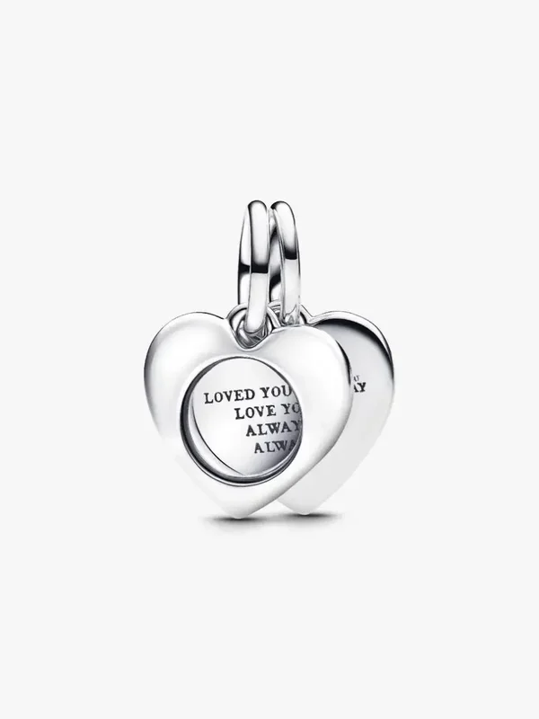 Pandora Hangende Bedel Engravable Double Heart 793671C00