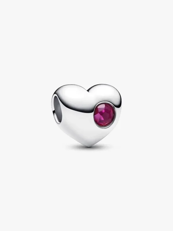 Pandora Charm Graveerbare puur rood hart 794161C07