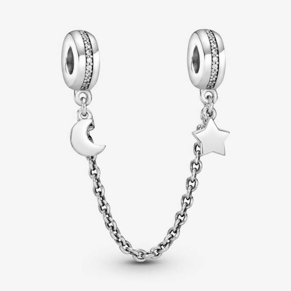 Pandora Safety Chains Half Moon & Star 797512CZ