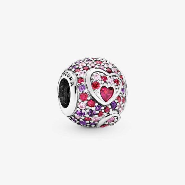 Pandora Sale Charm Asymmetric Hearts of Love 797826CZRMX