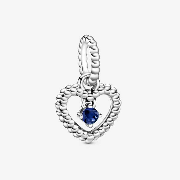 Pandora Dangles Sea Blue Beaded Heart 798854C12