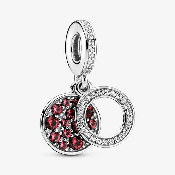 Pandora Dangles Sparkling Red Disc Double 799186C03