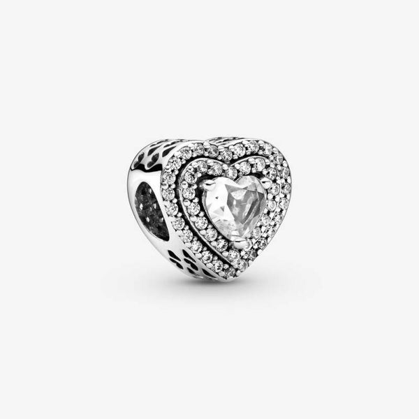 Pandora Charm Sparkling Levelled Hearts 799218C01