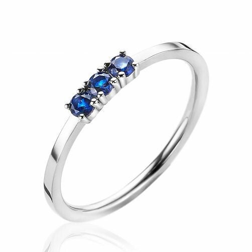 ZINZI Ring Zilver Blauw ZIR2127B