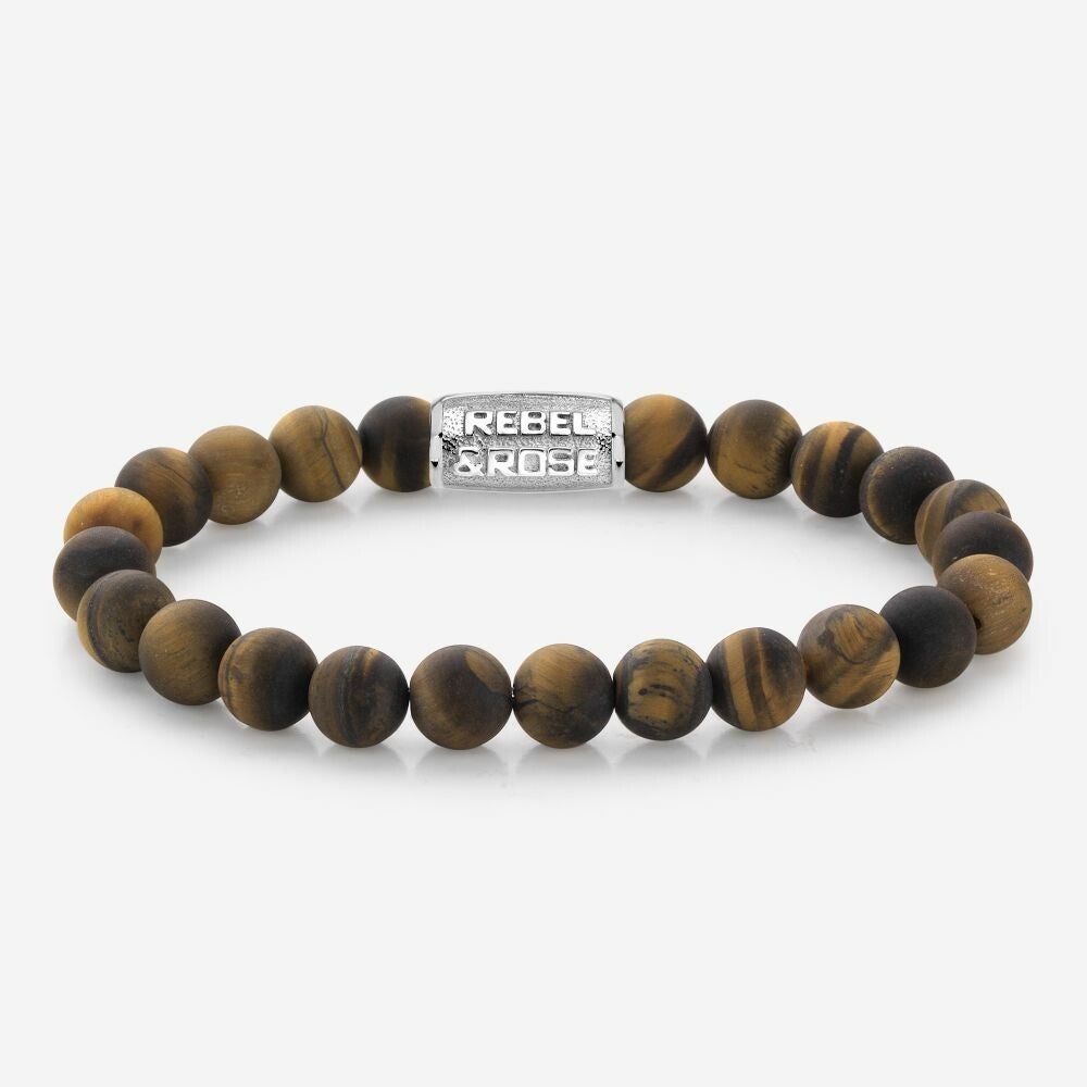 Rebel & Rose Armband Matt Tiger Lily 8mm RR-80023-S