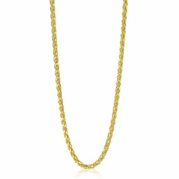 ZINZI Collier Zilver 14K Geelverguld Palmier 60cm ZILC-P60G