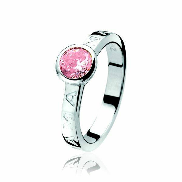 ZINZI Ring Zilver Mama Roze ZIR849R
