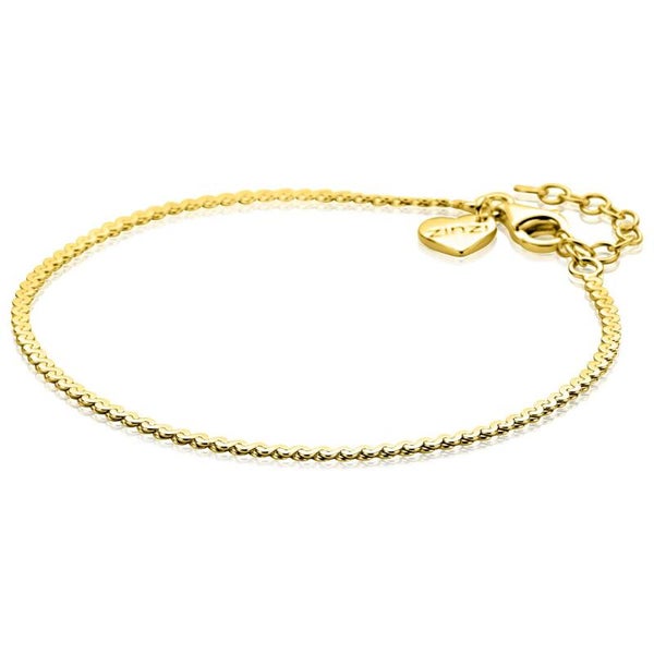 Zinzi Armband Zilver Verguld Platte Schakel ZIA2774G