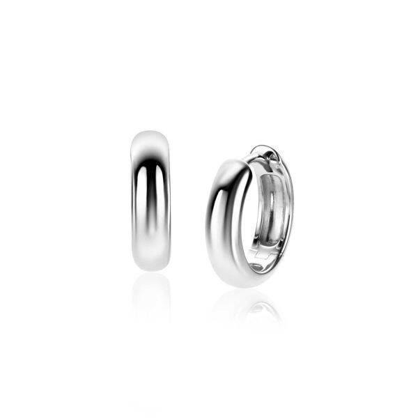 Zinzi Creolen Zilver glad rond ZIO2565