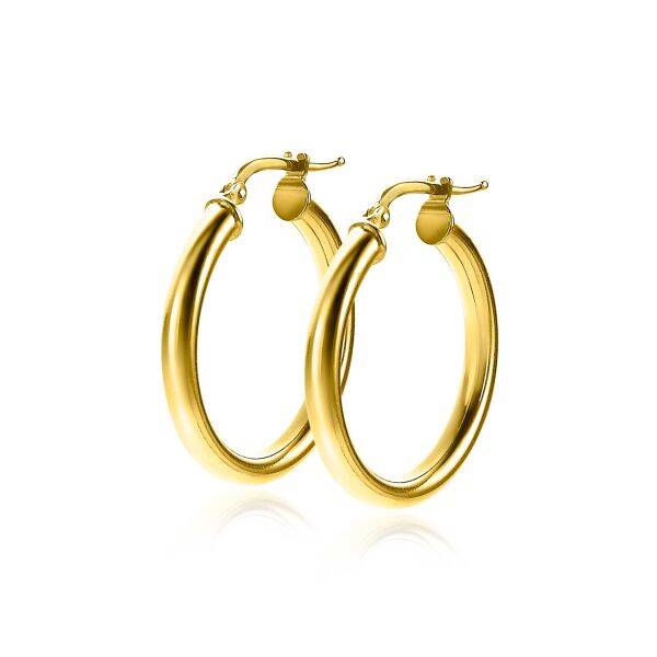 ZINZI Creolen Zilver 14K Geelverguld 26x3mm ZIO2178G