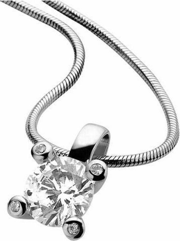 ZINZI Hanger Zilver Zirconia Wit ZIH775