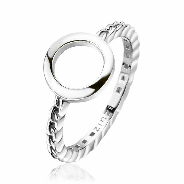 ZINZI Ring Zilver Gourmet Rond ZIR1585