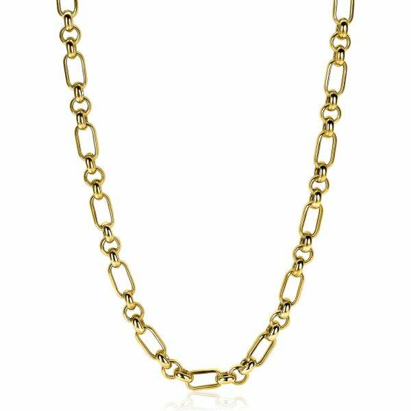ZINZI Collier Zilver 14K Geelverguld ZIC2154G