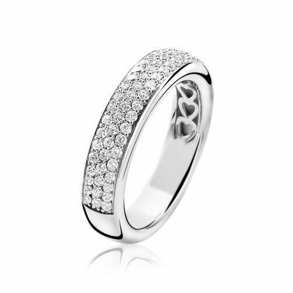 ZINZI Ring Zilver Pavé Zirconia Wit ZIR1183