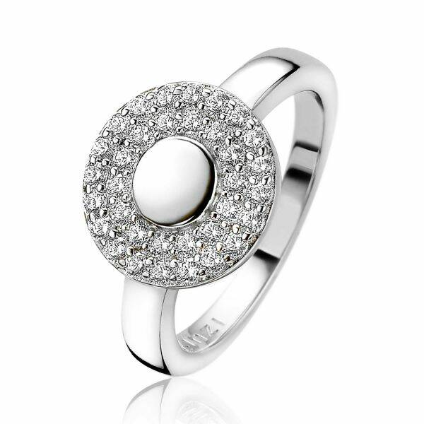 ZINZI Ring Zilver Rond ZIR1572