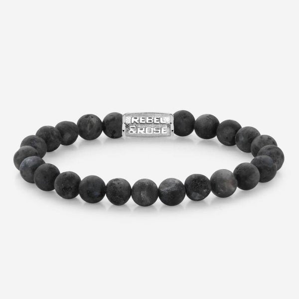 Rebel & Rose Armband Matt Grey Seduction 8mm RR-80025-S