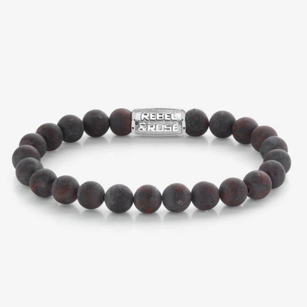 Rebel & Rose Armband Matt Red-brown Sugar 8mm RR-80075-S