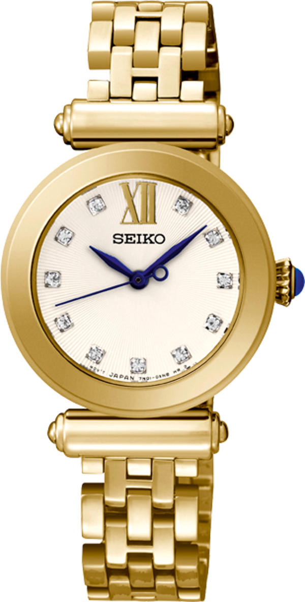 Seiko Dames Geelgoud verguld Diamant SRZ402P1