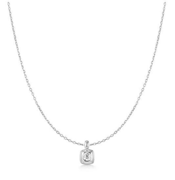 Ania Haie Collier Zilver Modern Solitaire AH N072-01H